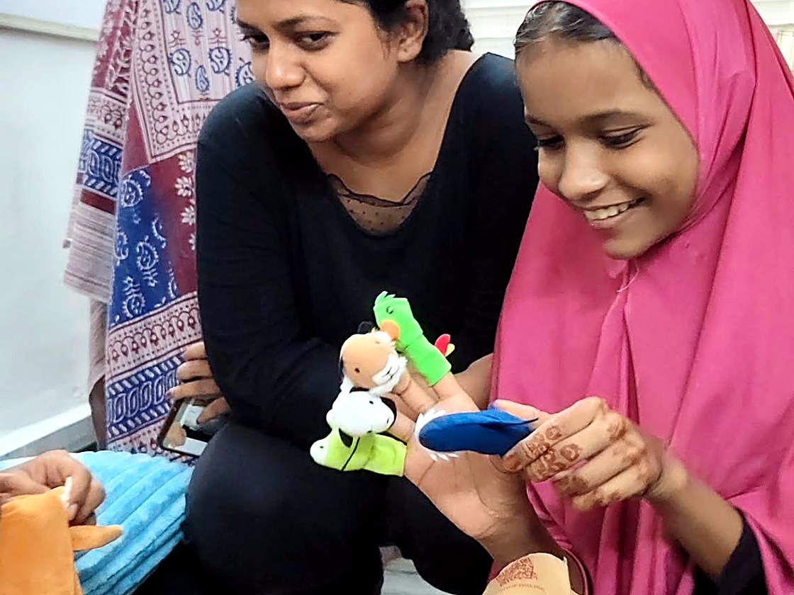 Children in a recent activity at the Touching Lives Learning Center