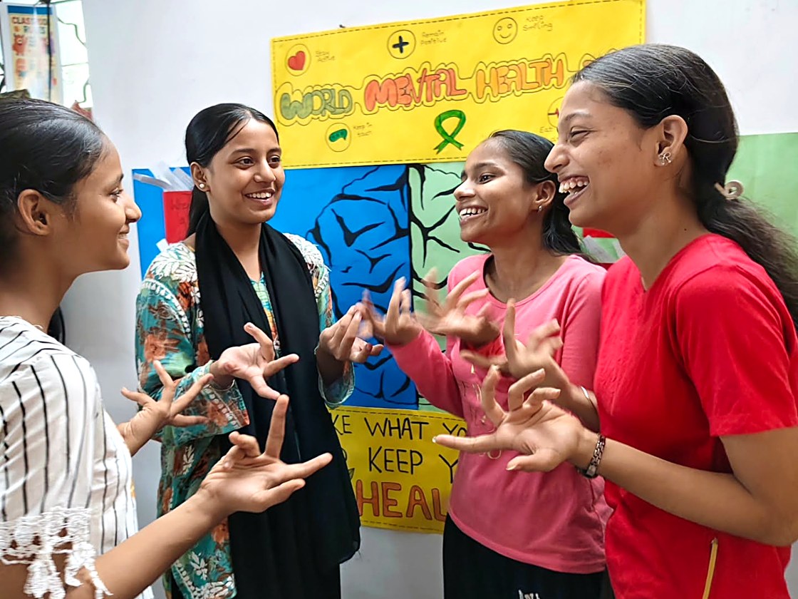 Children in a recent activity at the Touching Lives Learning Center