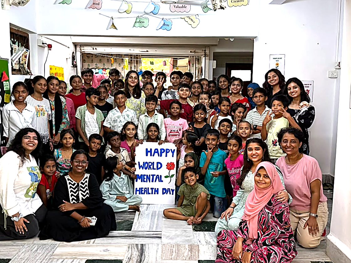 Children and mentors at Touching Lives
